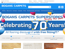 Tablet Screenshot of boganscarpets.com